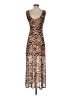 Louna Animal Print Brown Cocktail Dress Size S - photo 2