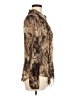 Per Se By Carlisle 100% Silk Animal Print Brown Long Sleeve Silk Top Size 8 - photo 4
