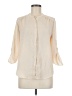 Bar III 100% Polyester Ivory 3/4 Sleeve Blouse Size M - photo 1