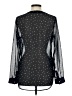 Old Navy Polka Dots Black Long Sleeve Blouse Size M - photo 2