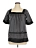Eyeshadow 100% Polyester Black Short Sleeve Blouse Size XL - photo 1