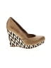 Ella Moss Chevron-herringbone Tan Wedges Size 6 - photo 1