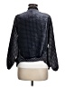 Rutzou 100% Silk Black Blue Blouse Size 8 - photo 2