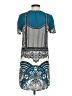 Express 100% Rayon Graphic Teal Casual Dress Size XS - photo 2
