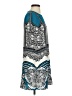 Express 100% Rayon Graphic Teal Casual Dress Size XS - photo 4