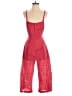 Parker 100% Cotton Hearts Red Pink Jumpsuit Size 2 - photo 1