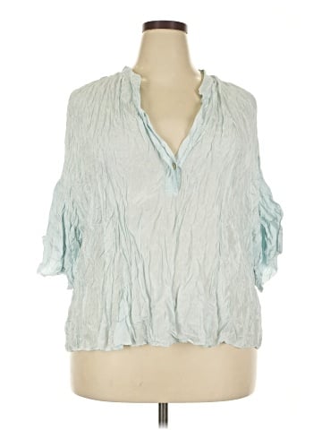 Vince. 3/4 Sleeve Silk Top (view 1)