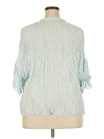 Vince. 3/4 Sleeve Silk Top (view 2)