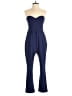 Express Solid Blue Jumpsuit Size S - photo 1