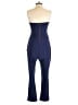 Express Solid Blue Jumpsuit Size S - photo 2