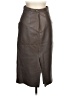 Echtes Leder 100% Polyester Brown Faux Leather Skirt Size EU 38 / US 8 - photo 1