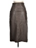 Echtes Leder 100% Polyester Brown Faux Leather Skirt Size EU 38 / US 8 - photo 2