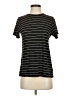 Assorted Brands Stripes Black Short Sleeve Turtleneck Size XS - photo 1