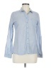 Love Notes 100% Cotton Blue Long Sleeve Button-Down Shirt Size M - photo 1