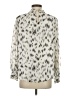 Vince Camuto 100% Polyester Animal Print Ivory Long Sleeve Blouse Size XS - photo 2