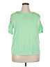Unbranded 100% Polyester Green Short Sleeve Top Size 2X - photo 1