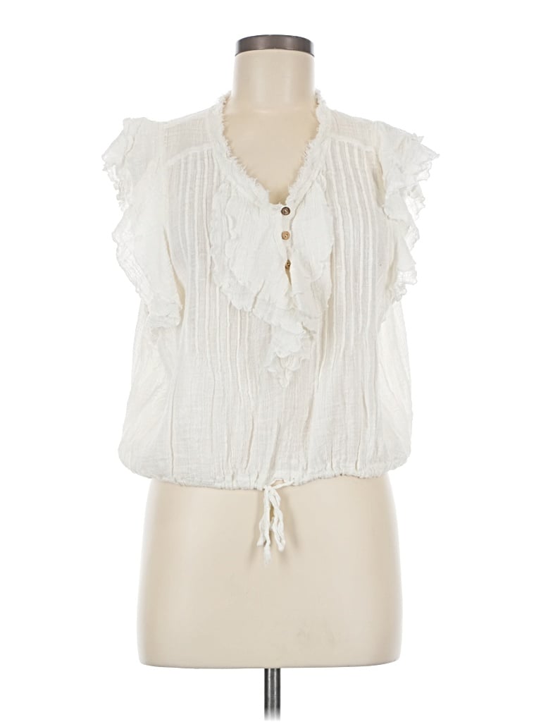 Pre-owned Fp One Sleeveless Blouse In White
