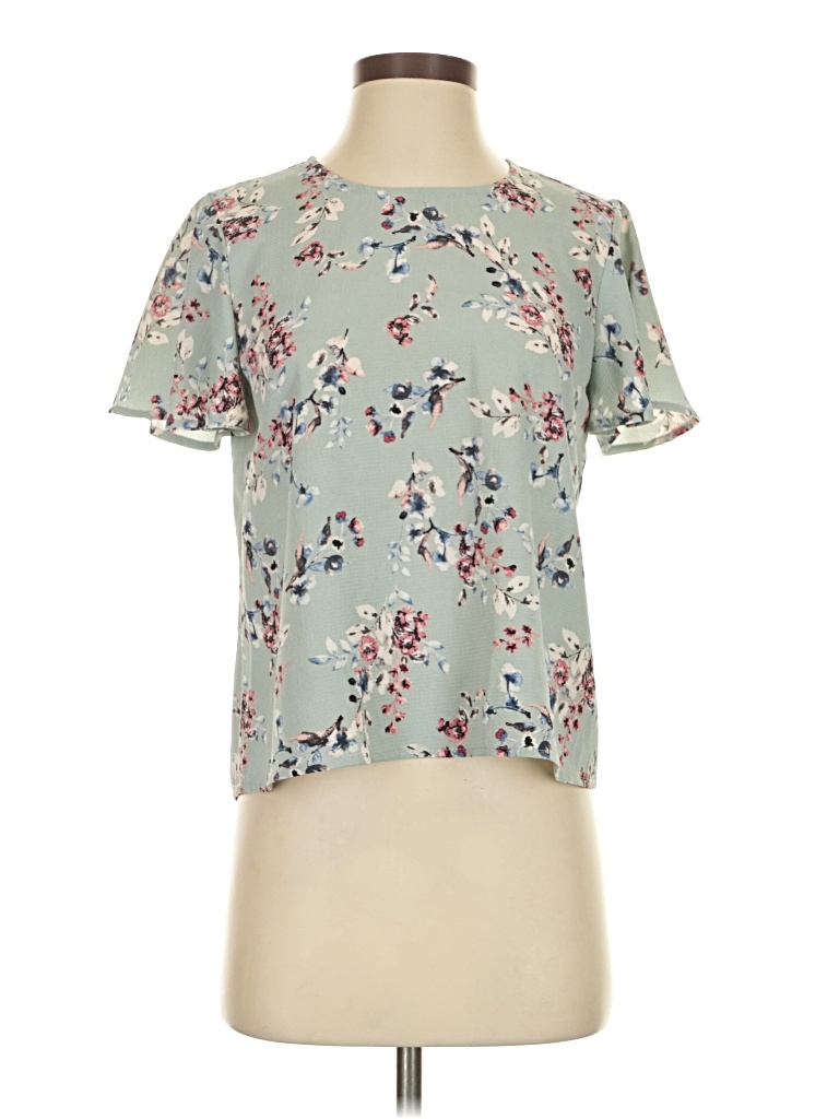 Pre-owned Rewind Short Sleeve Blouse In Blue