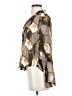 Timing 100% Polyester Animal Print Silver Long Sleeve Blouse Size S - photo 5