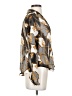 Timing 100% Polyester Animal Print Silver Long Sleeve Blouse Size S - photo 4