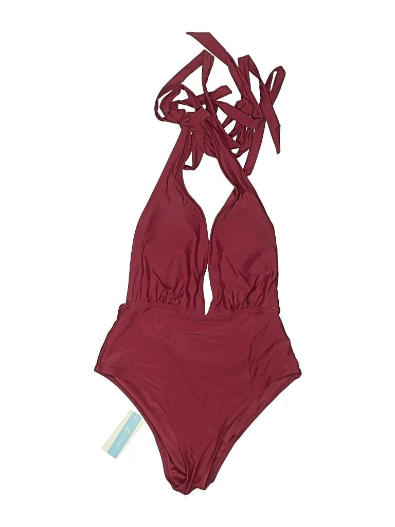 Pre-owned Cupshe One Piece Swimsuit In Burgundy