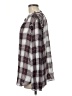Ann Taylor LOFT 100% Lyocell Plaid Silver Burgundy Long Sleeve Blouse Size M - photo 5