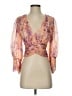 AMUR 100% Silk Orange 3/4 Sleeve Silk Top Size XS - photo 1