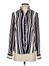 Express 100% Polyester Stripes Ivory Long Sleeve Blouse Size XS - photo 1