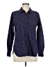 Garnet Hill Polka Dots Blue Long Sleeve Button-Down Shirt Size 8 - photo 1