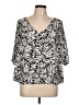 Thalia Sodi 100% Polyester Black 3/4 Sleeve Blouse Size L - photo 1
