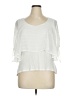 A. Byer 100% Polyester White 3/4 Sleeve Top Size XL - photo 1