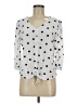 Cato 100% Rayon Polka Dots White 3/4 Sleeve Blouse Size M - photo 1