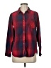 Vanilla Star Plaid Red Long Sleeve Button-Down Shirt Size M - photo 1