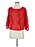 Flying Tomato 100% Polyester Red 3/4 Sleeve Blouse Size M - photo 1