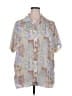 Assorted Brands Tropical Blue Short Sleeve Blouse Size XXL (estimated) - photo 1