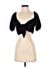 CEFIAN 100% Polyester Black Short Sleeve Blouse Size S - photo 1