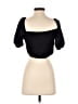 CEFIAN 100% Polyester Black Short Sleeve Blouse Size S - photo 2