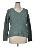 Pink Rose Teal Pullover Sweater Size XL - photo 1