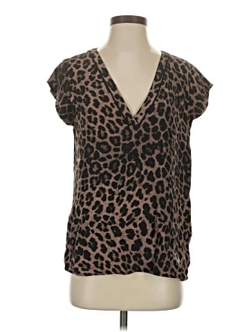 Joie Short Sleeve Silk Top (view 1)