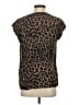 Joie 100% Silk Animal Print Brown Short Sleeve Silk Top Size S - photo 2
