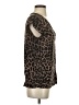 Joie 100% Silk Animal Print Brown Short Sleeve Silk Top Size S - photo 4