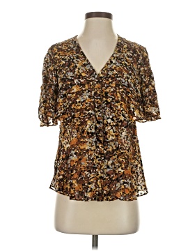 Bcbgmaxazria Short Sleeve Silk Top