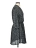 Lush 100% Polyester Print Gray Casual Dress Size S - photo 4