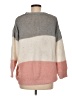 Shein Color Block Pink Pullover Sweater Size S - photo 2