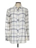 Athleta Plaid Ivory Long Sleeve Button-Down Shirt Size S - photo 1