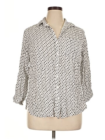 Velvet Heart 3/4 Sleeve Button-Down Shirt (view 1)