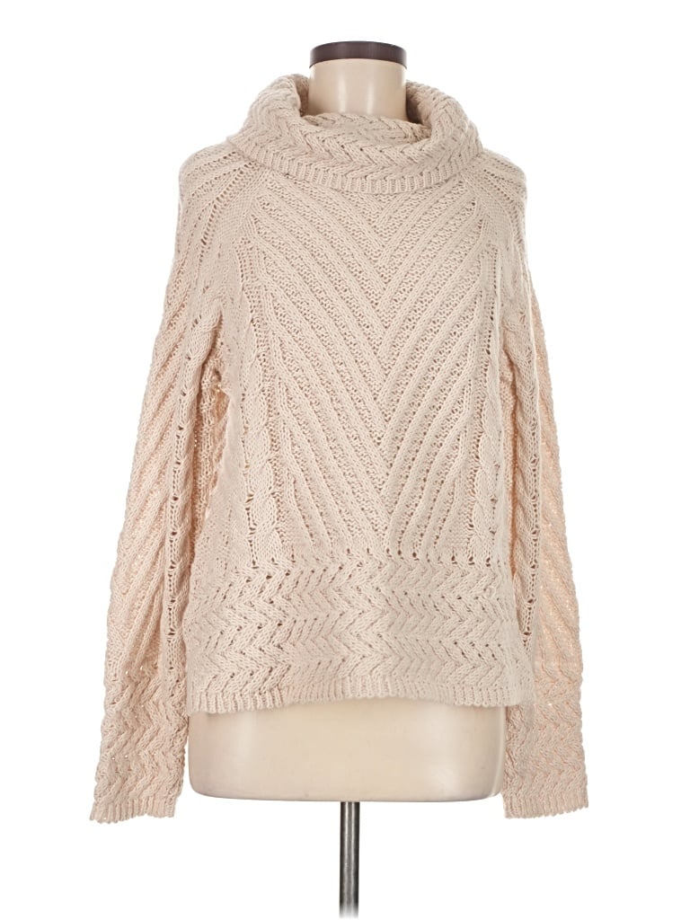 Pre-owned Hem & Thread Turtleneck Sweater In Tan