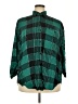 Blakely 100% Viscose Plaid Green 3/4 Sleeve Button-Down Shirt Size 3X - photo 1