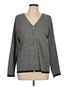 Pull Femme Liz Claiborne Taille L - 1/4 Zip Col Haut - Coton Rouge/jaune/bleu Marine - Occasion TB