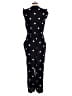 Talbots 100% Polyester Polka Dots Black Jumpsuit Size 8 - photo 2